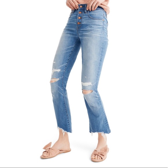 Madewell Denim - Madewell Crop Distressed Boyfriend Jeans